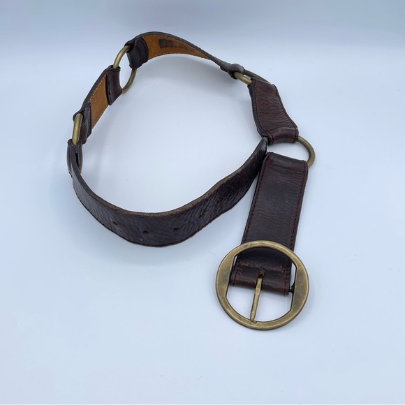 DKNY Vintage Leather Harness Belt Small Brown - Picture 11 of 16